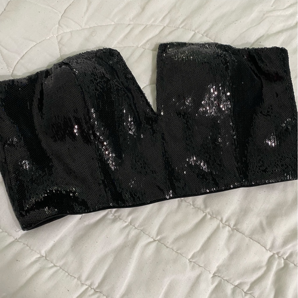 Black Sequins Bustier